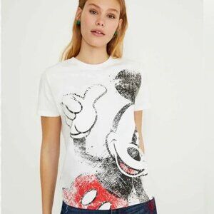 Desigual X Christian Lecouix Mickey Mouse Disney Tee shirt M